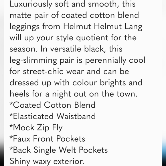 Coated Jeans Helmut Lang Mortar pull-on Skinny pants Cooler than Leather pants😎 - Picture 10 of 16